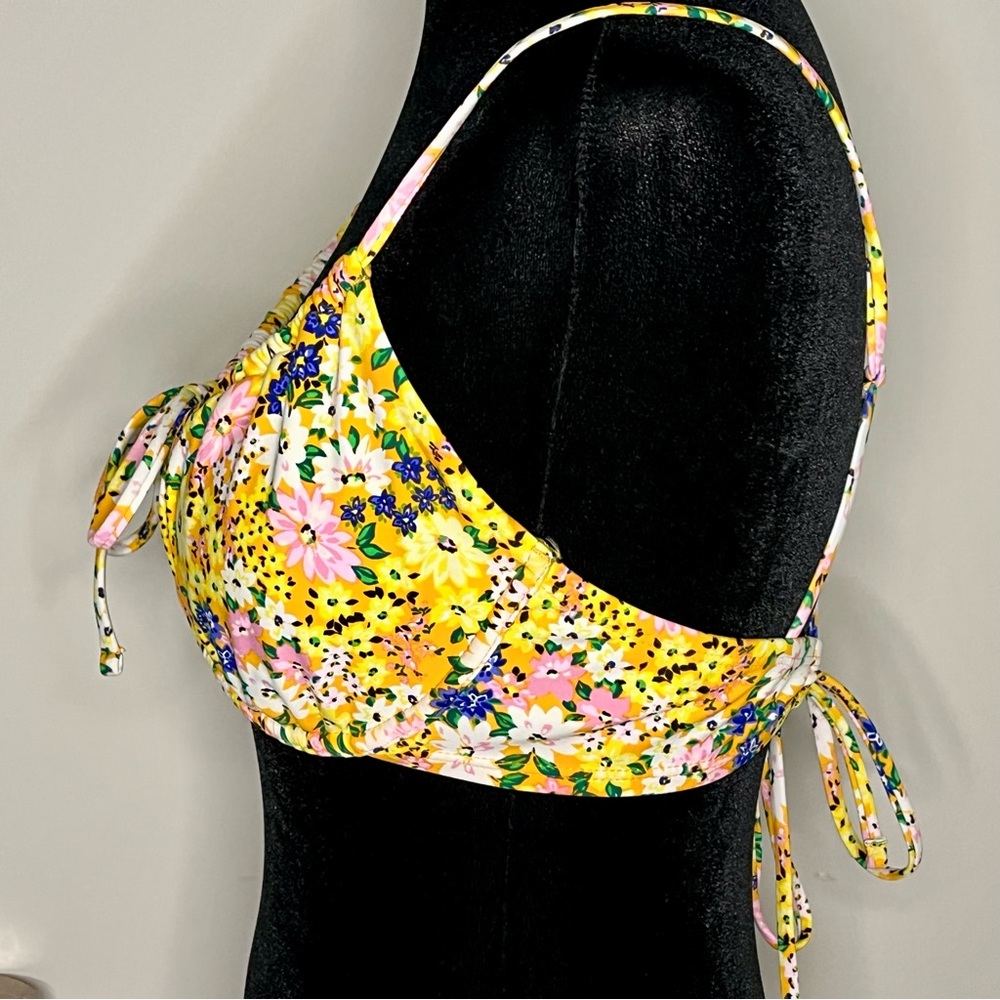 Time and Tru Padded Underwire Bikini Top Yellow L - Picture 2 of 7